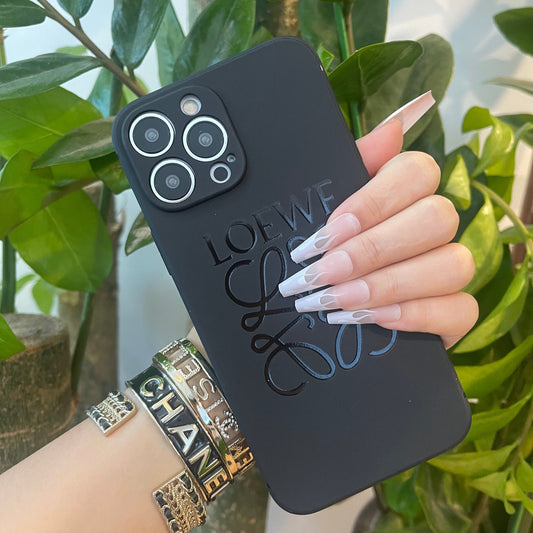 Black Trendy Phone Case ( L )