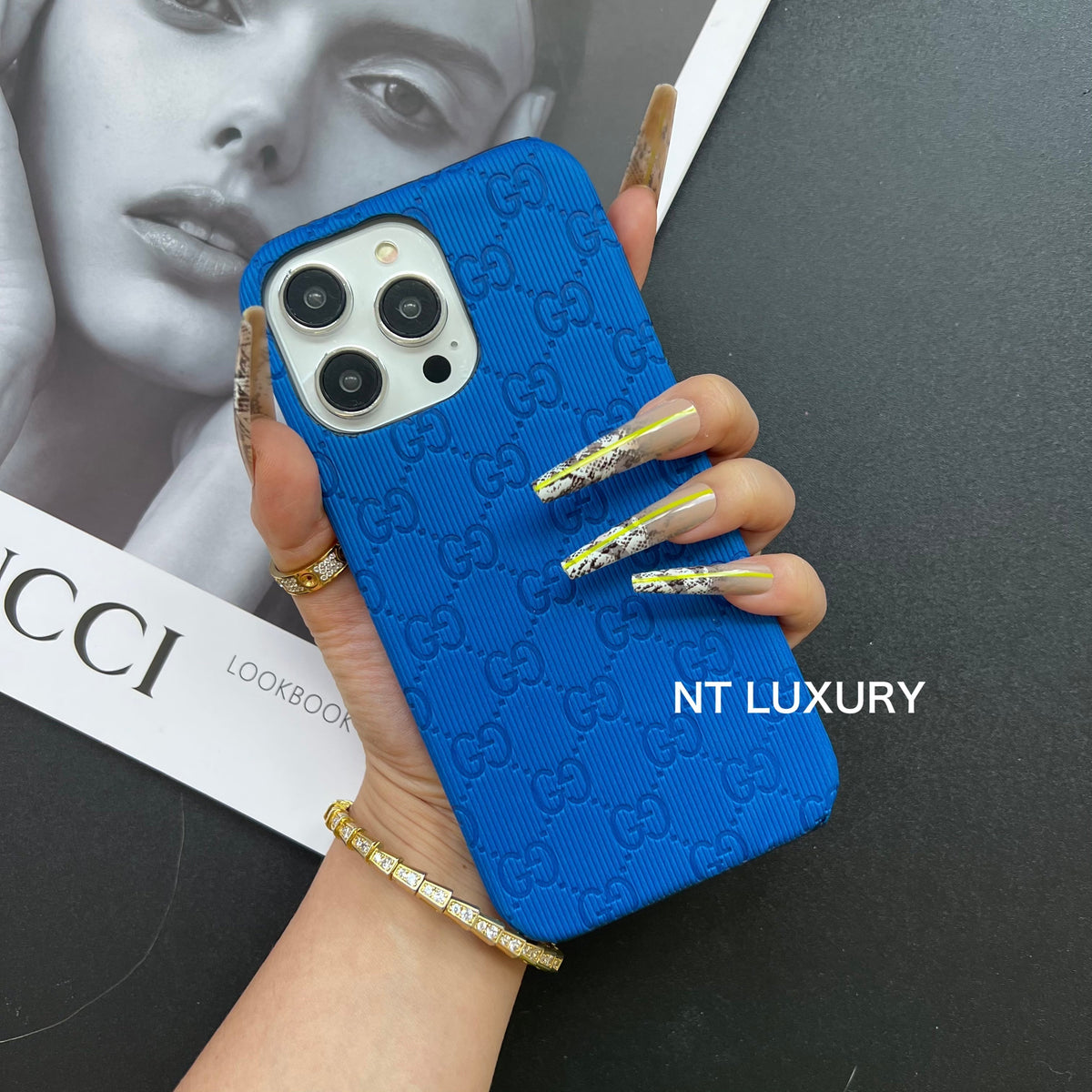 Bunte Handyhülle mit tollem Design (Blau)