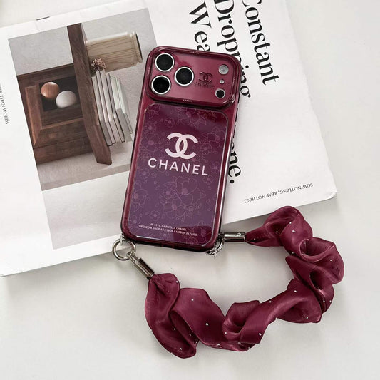 Cover Elegante per Telefono CC Bordeaux con Tracolla
