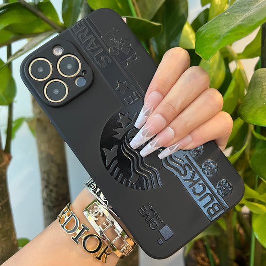 Black Trendy Phone Case (GIVE)