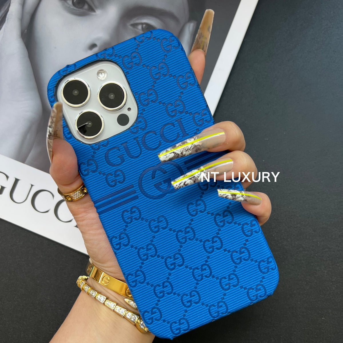 Bunte Handyhülle mit gutem Design (Blau)
