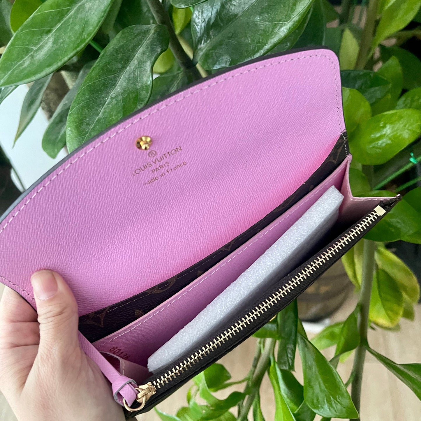 Long Brown/Pink Flower logo Wallet *comes with box*