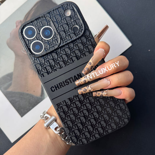 Coque de téléphone noire tendance (petit D pour Noir & Blanc)