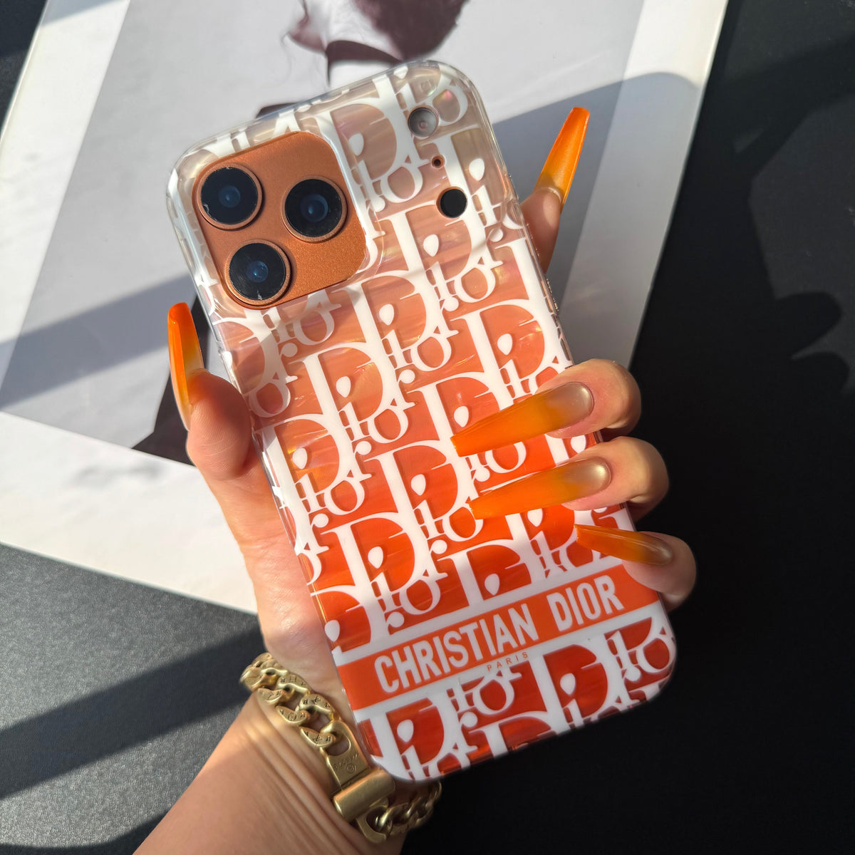Coque de téléphone orange (Colombe)