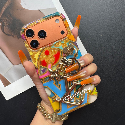 Coque de téléphone Colorful Love for Life avec pendentif (Coloré)