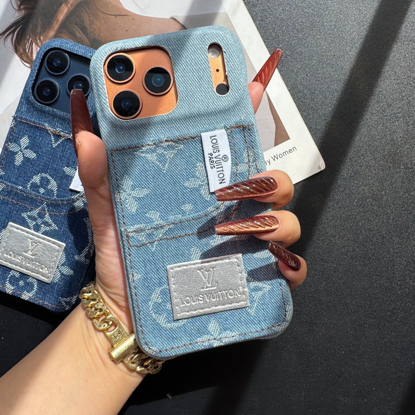 Cowboy Love Girl Phone Case with Card Pocket