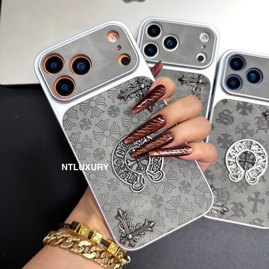 Orange Juice Chrome Grey Phone Case