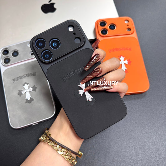 Orange Juice Chrome Metal Phone Case