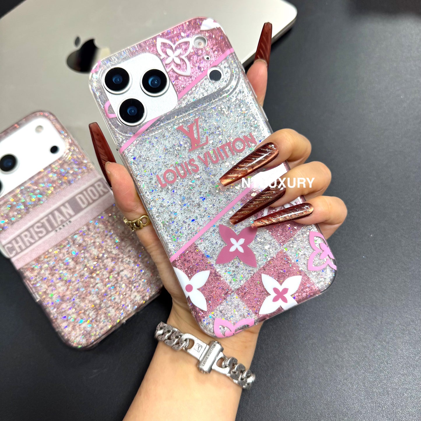 Glitter Dove & Love Phone Case