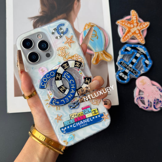 Ocean Design For Girl Phone Case with MagSafe Holder