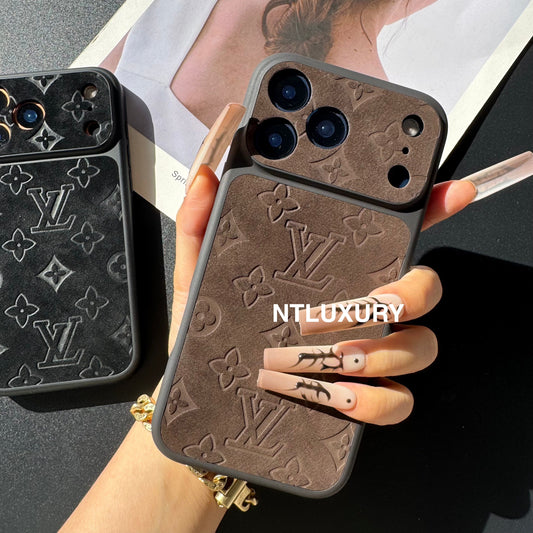 Étui de téléphone en suède motif amour