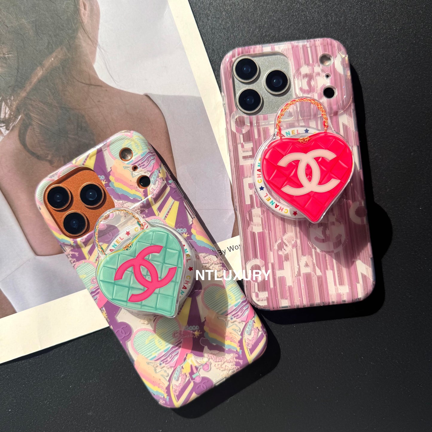 Around Design Phone Case With Heart Magsafe Holder