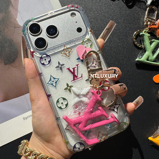 Coque de Téléphone Transparente Souffle de Bébé Amour Avec Pendentif