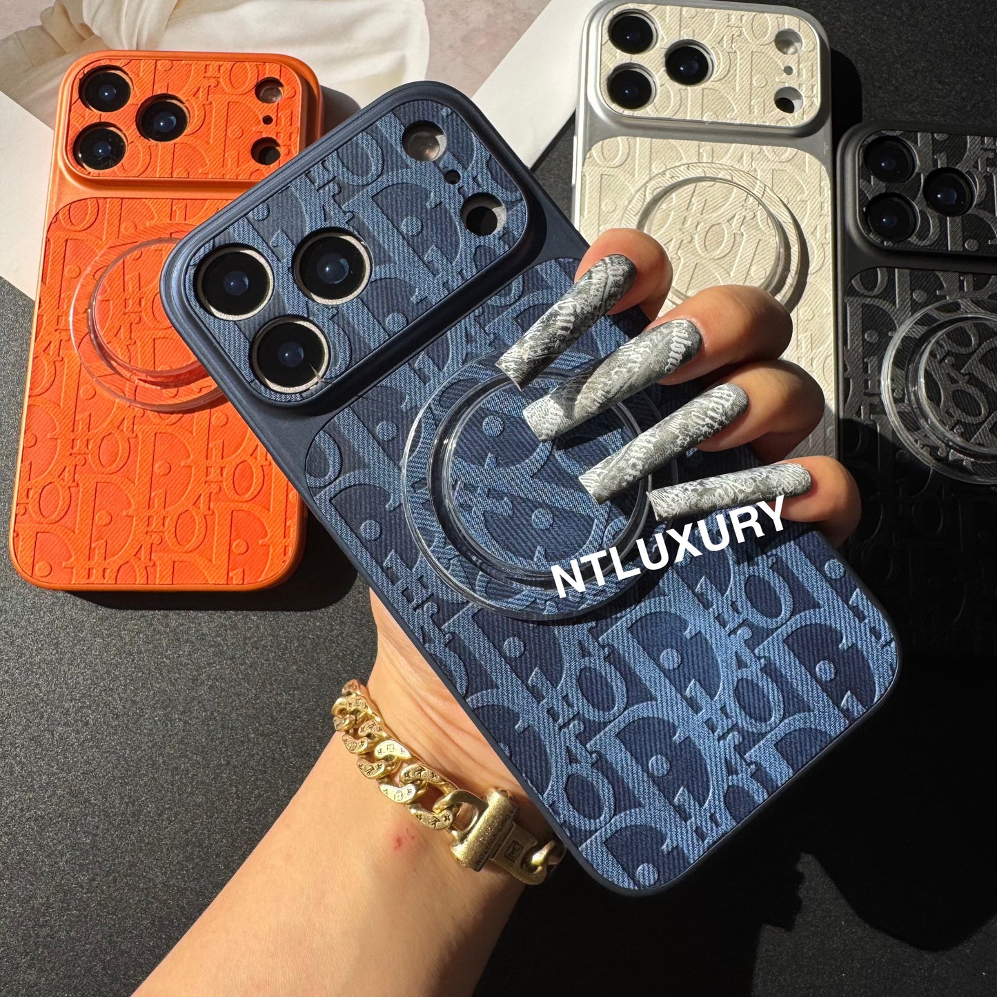 Orange Juice Denim Dove Phone Case with Magsafe Holder