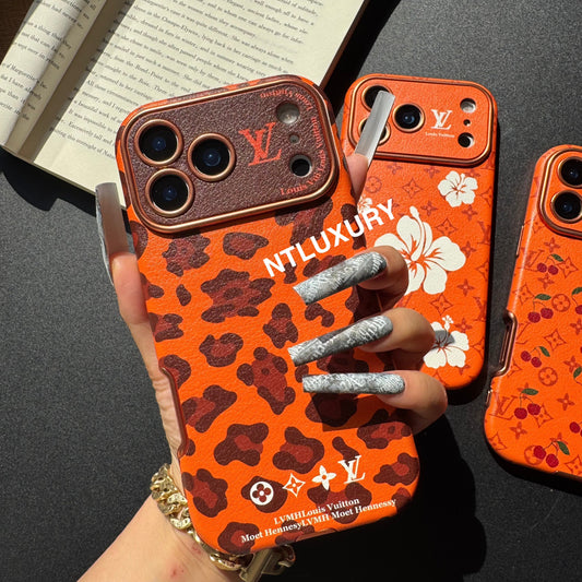 Orangefarbene Handyhülle „Einzigartiges Design Liebe“