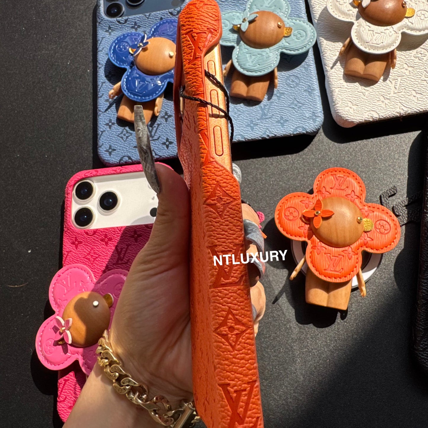 Colorful Design Phone Case with Doll Magsafe Holder