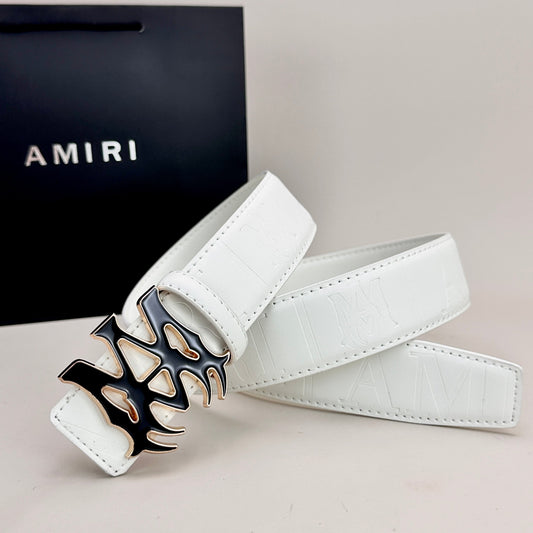 Classic AM Belt (Black & Gold Buckle)