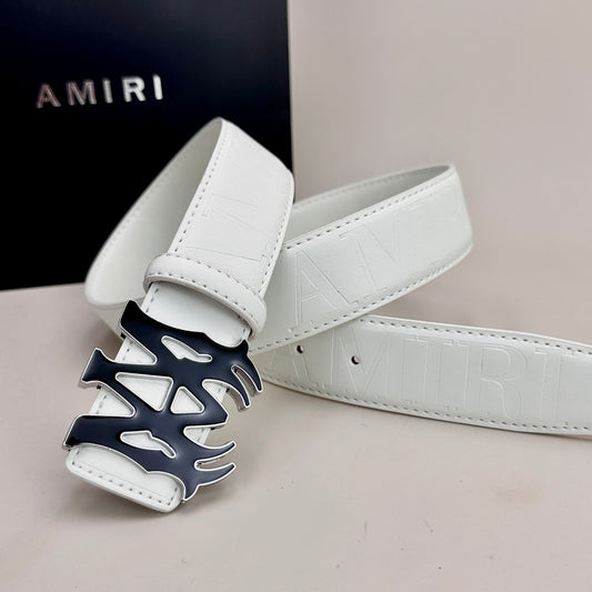 Classic AM Belt (Black & Silver Buckle)