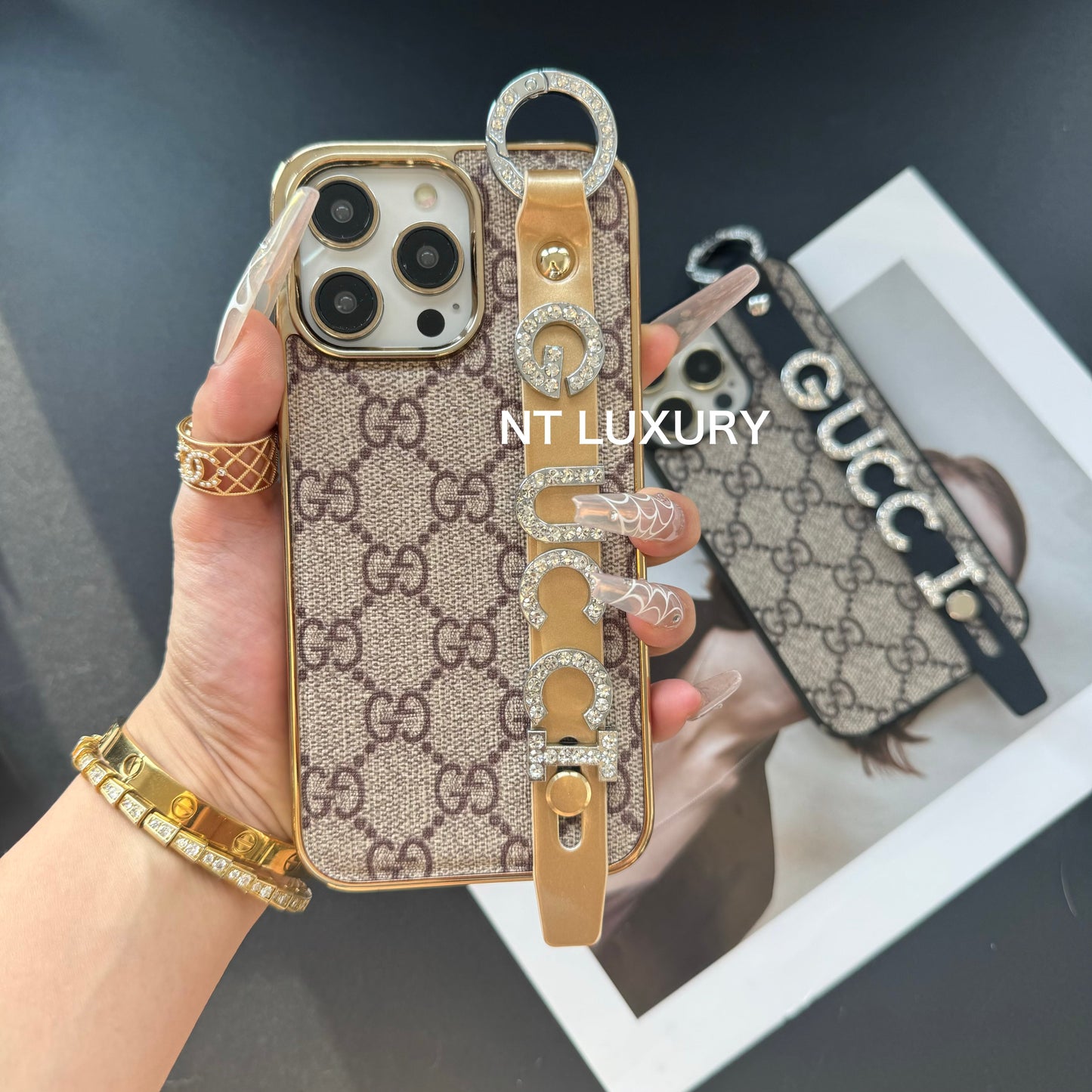 Glitter Design Waistband Phone Case