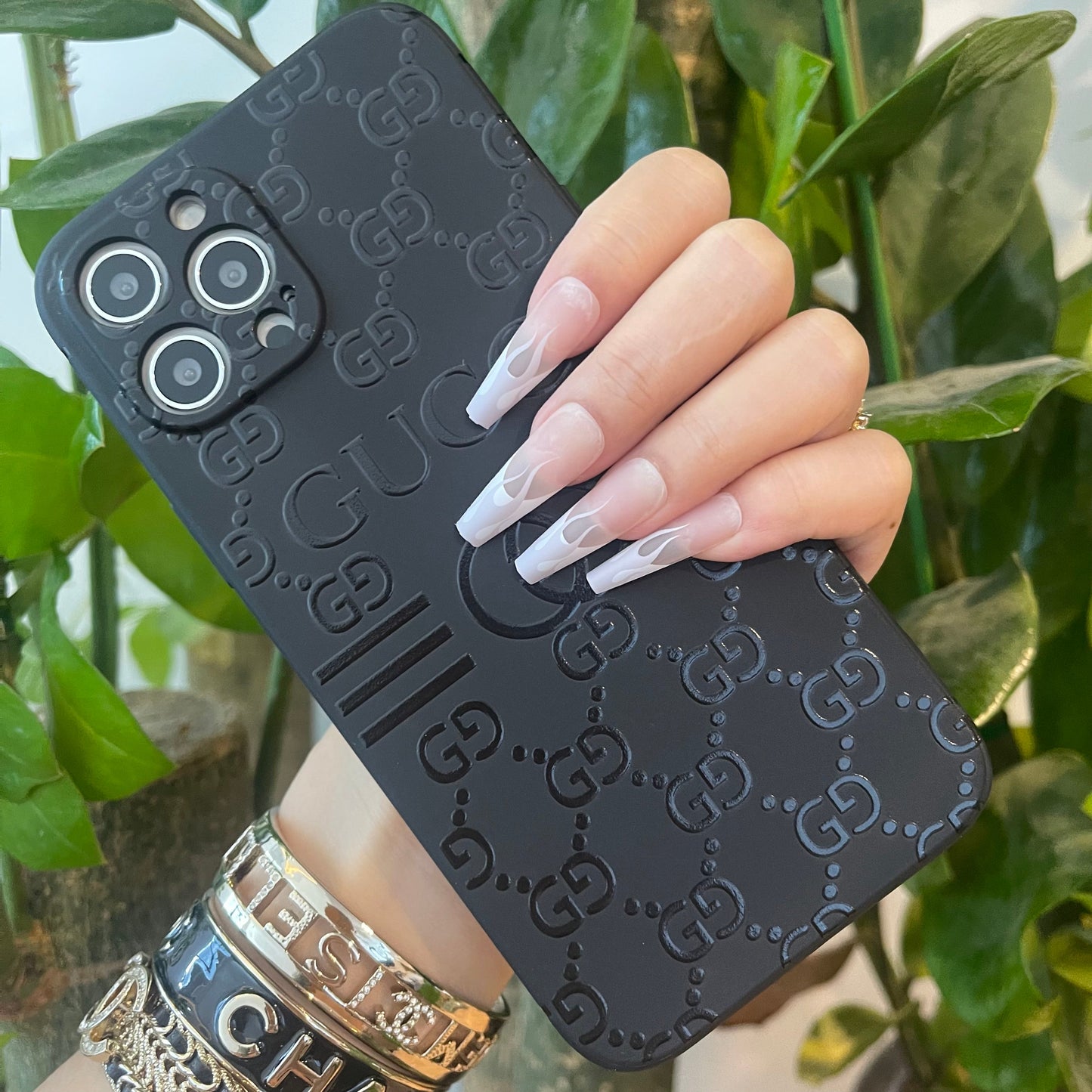 Black Trendy Phone Case ( G )