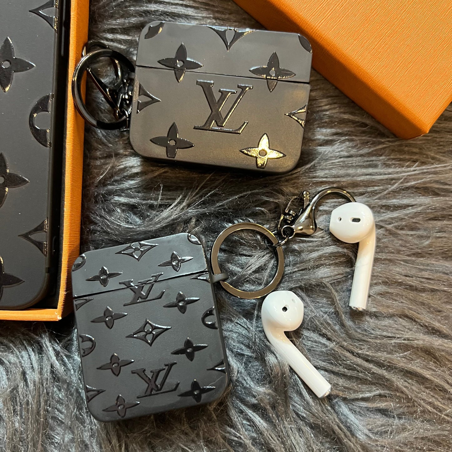 Black Trendy Airpods Case (M Love)