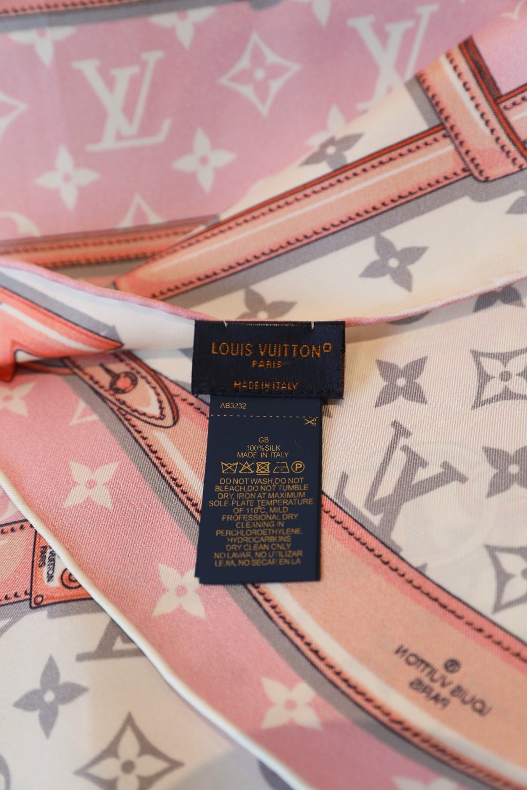 Pink Love Square Silk Scarf