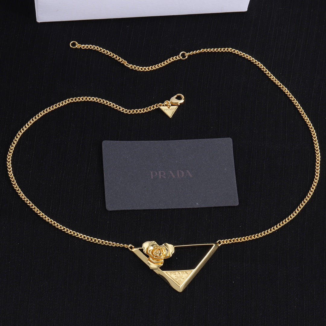 Please Triangle Necklace