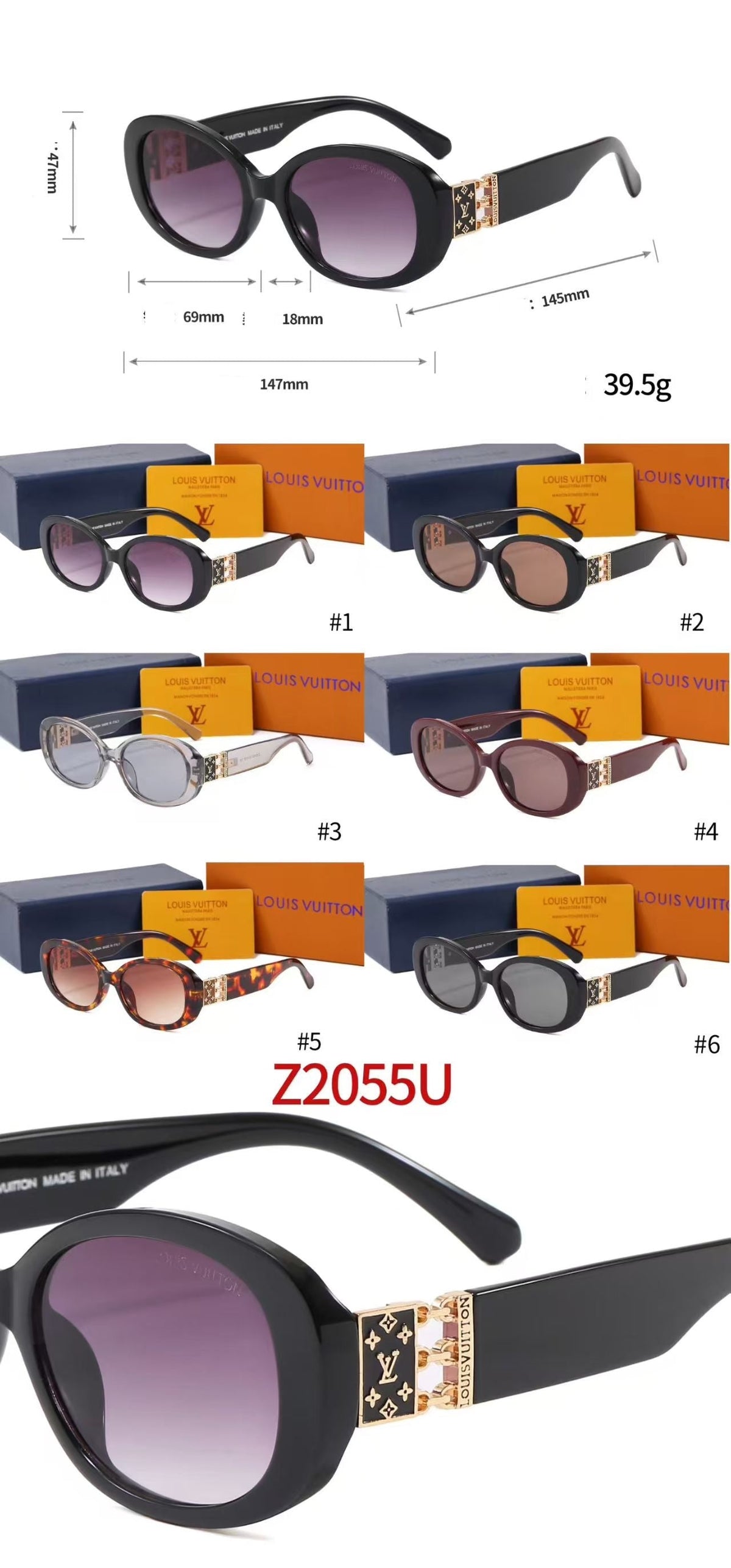 Love Letter Circle Design Fashion Sunglasses