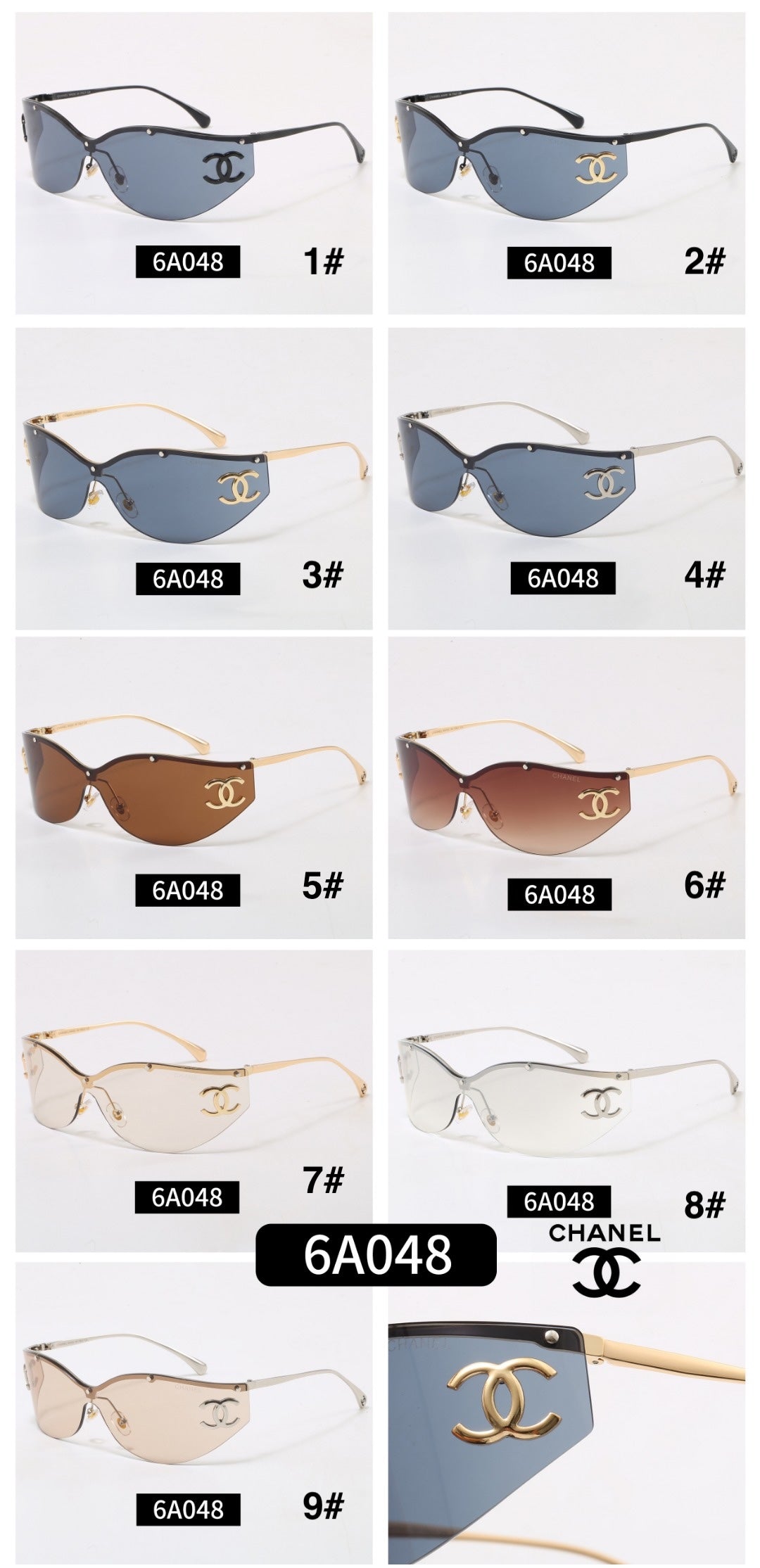 CC Cambered Design Chic Sunglasses