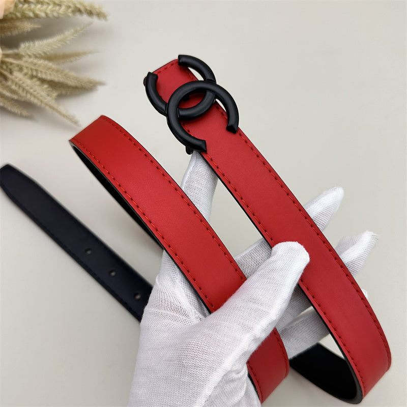 CC Women's Leather Belt (Red)