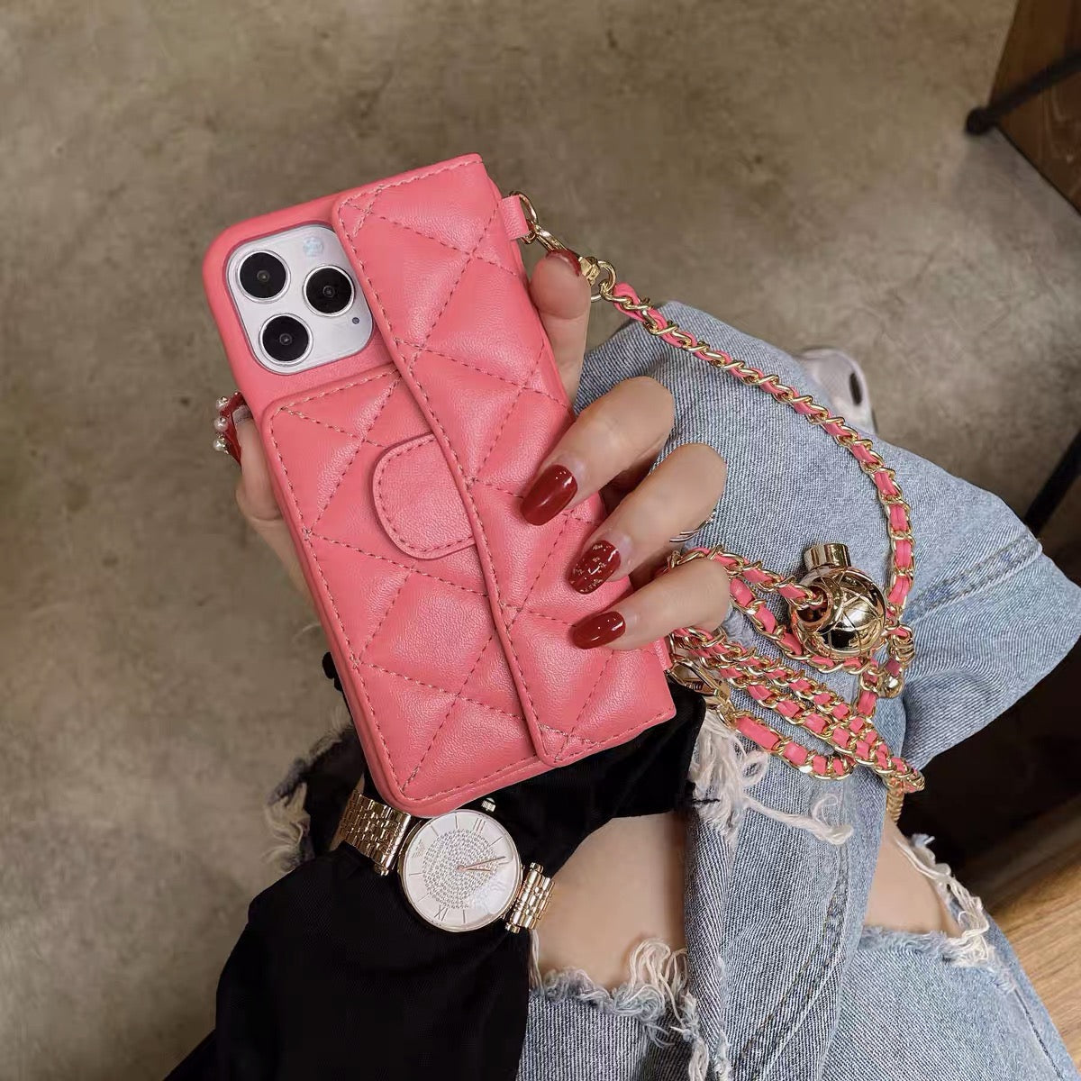 Trendy Leather card iPhone Case