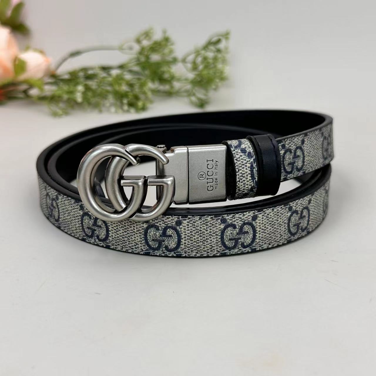 Floral Design Good Belt (Blue)