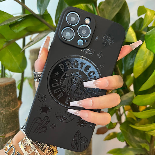 Black Trendy Phone Case (Star Shine)