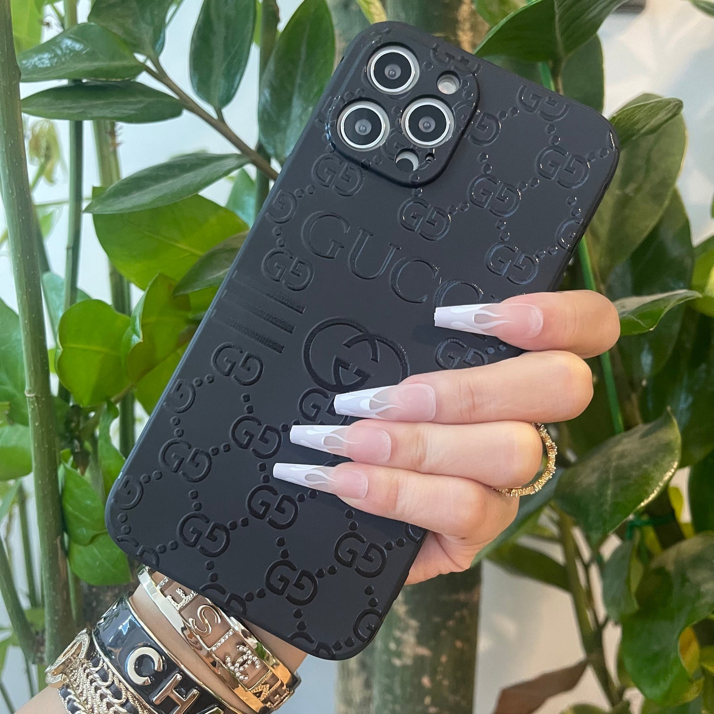 Black Trendy Phone Case ( G )