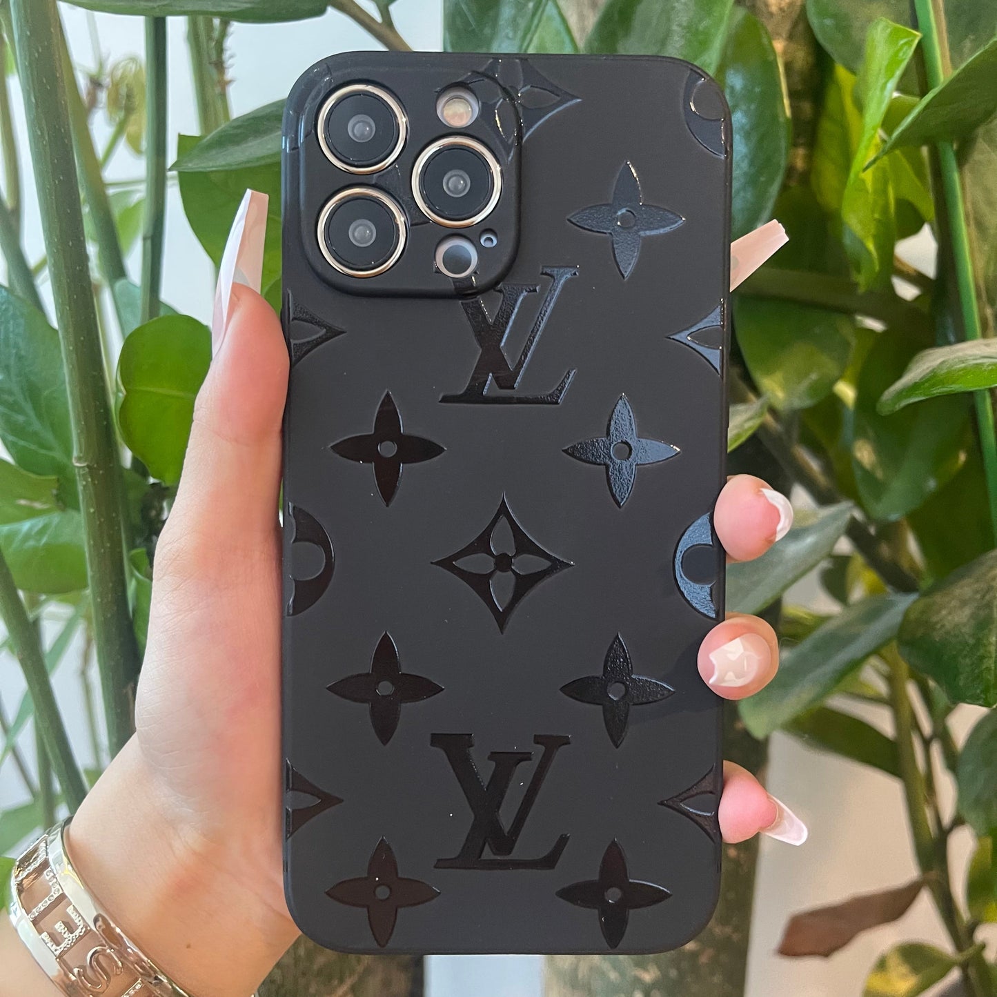 Black Trendy Phone Case (M Love)