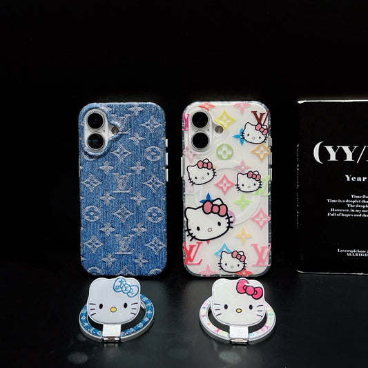 Coque de téléphone Cat Cowboy Love avec MagSafe et support MagSafe