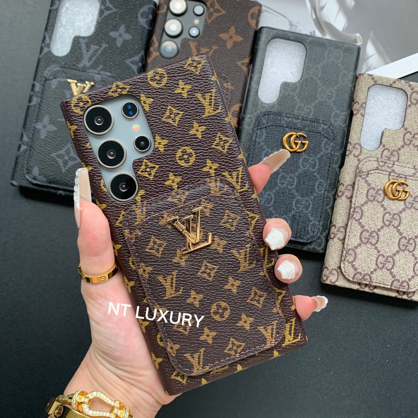 Simple Love Design Samsung Case with Purse