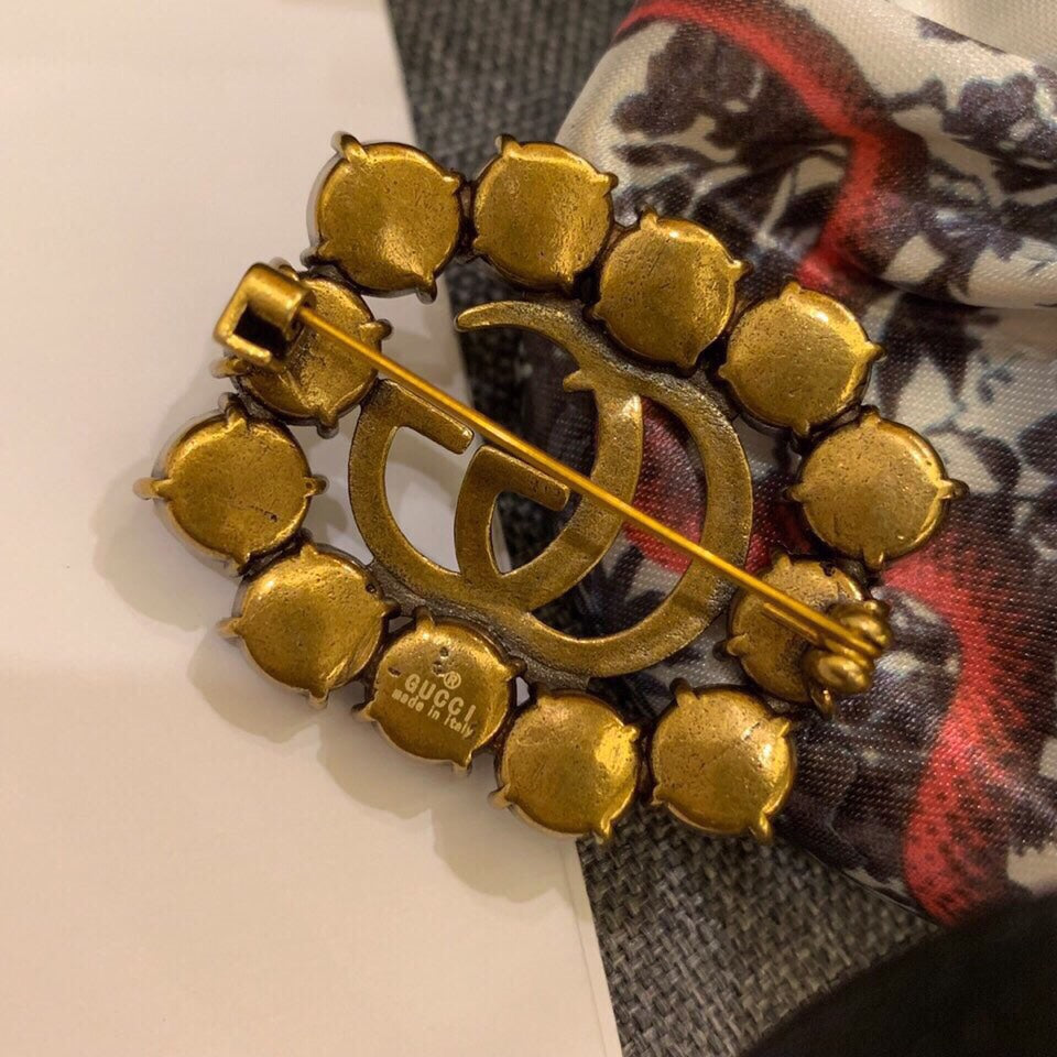 Good Square Diamond Girl Brooch
