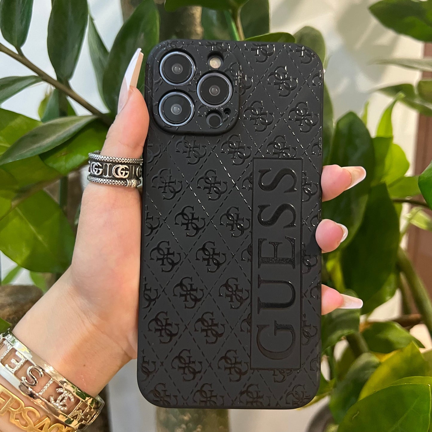 Black Trendy Phone Case (S GU)