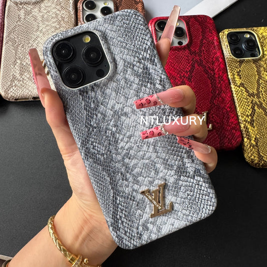 Snakeskin Pattern Love Phone Case For iPhone