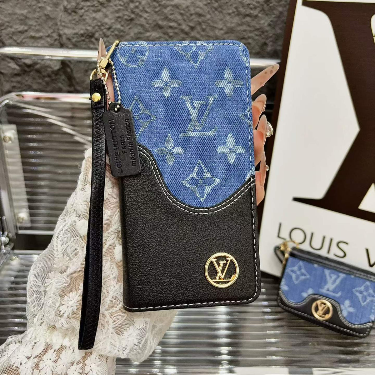 Denim Love Purse Design Phone Case