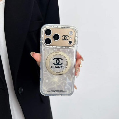 CC Marble Design Phone Case With Invisible Holder