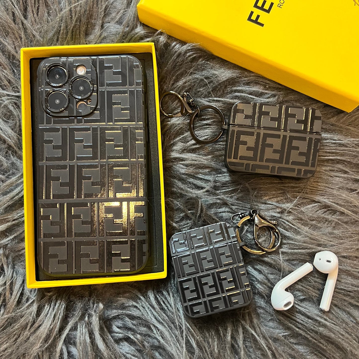 Black Trendy Airpods Case (Fancy)