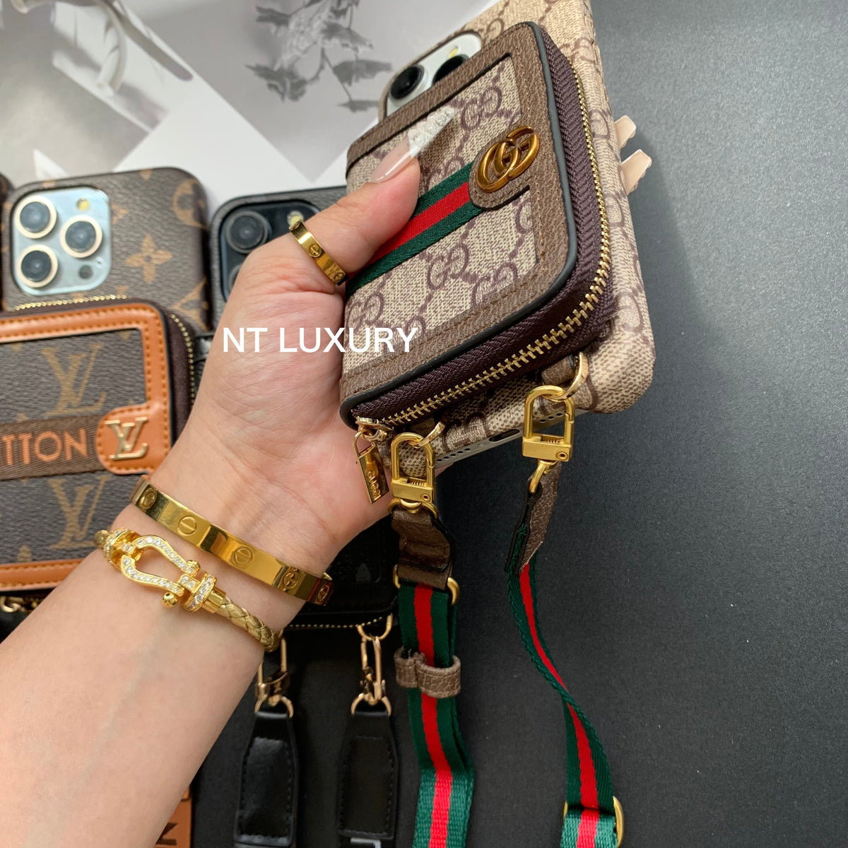 Unique Purse Design Phone Case with Stripe (3 Set)
