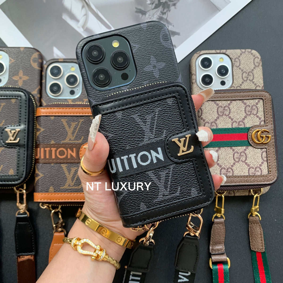 Unique Purse Design Phone Case with Stripe (3 Set)