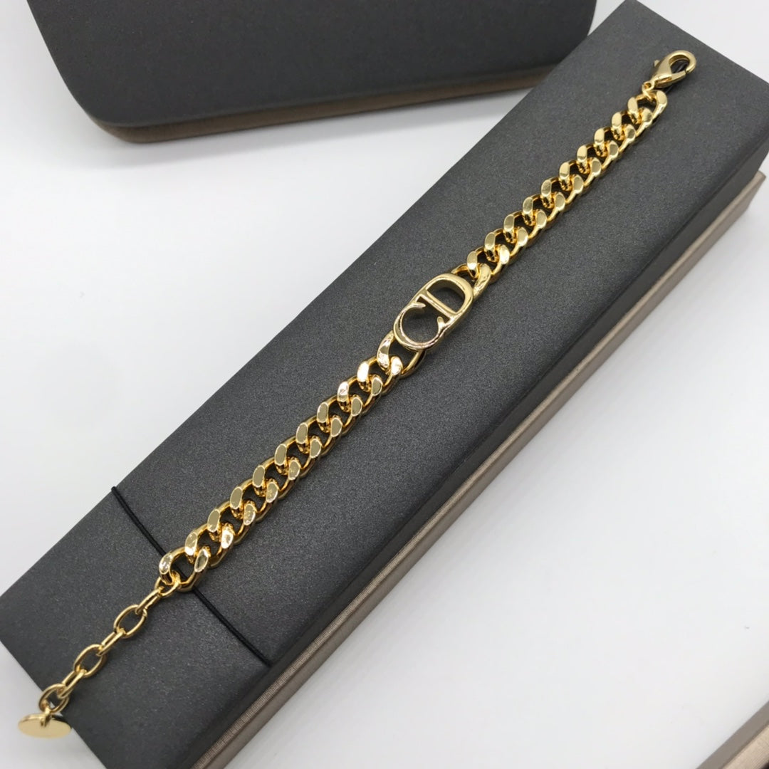 Dove Gold Chain Design Necklace & Bracelet 2 Set