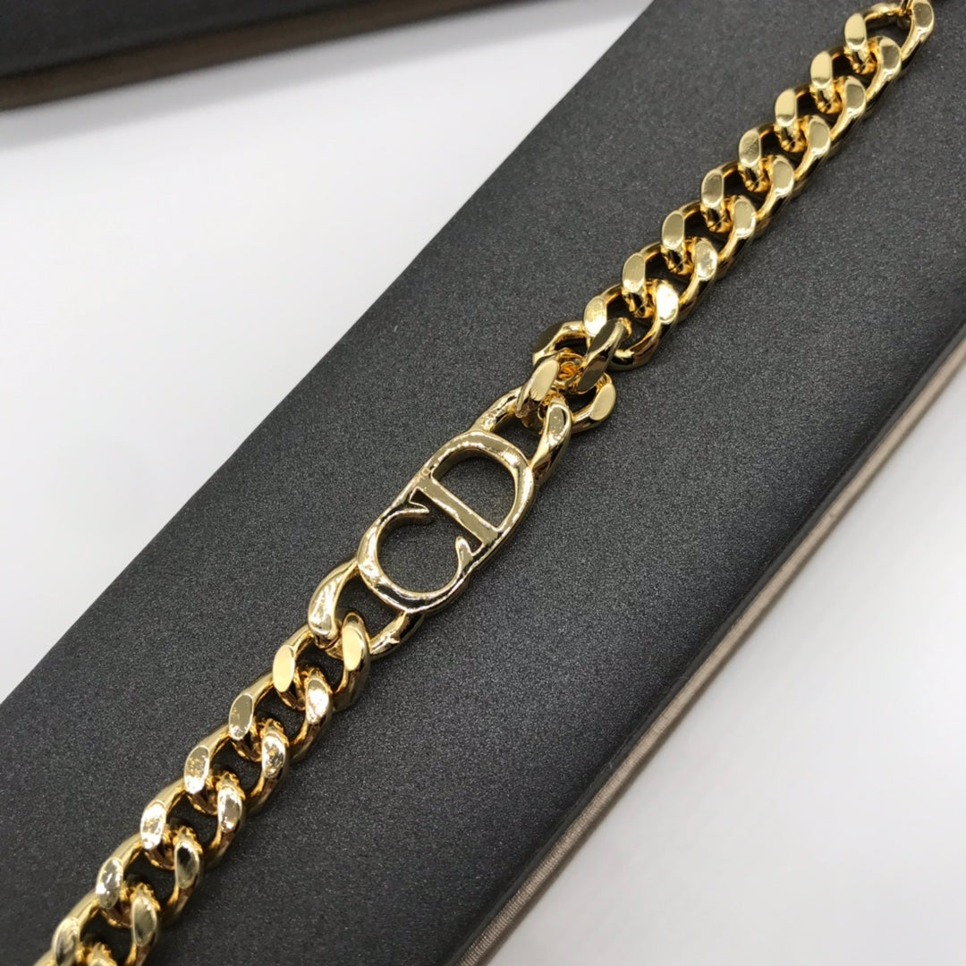 Dove Gold Chain Design Necklace & Bracelet 2 Set