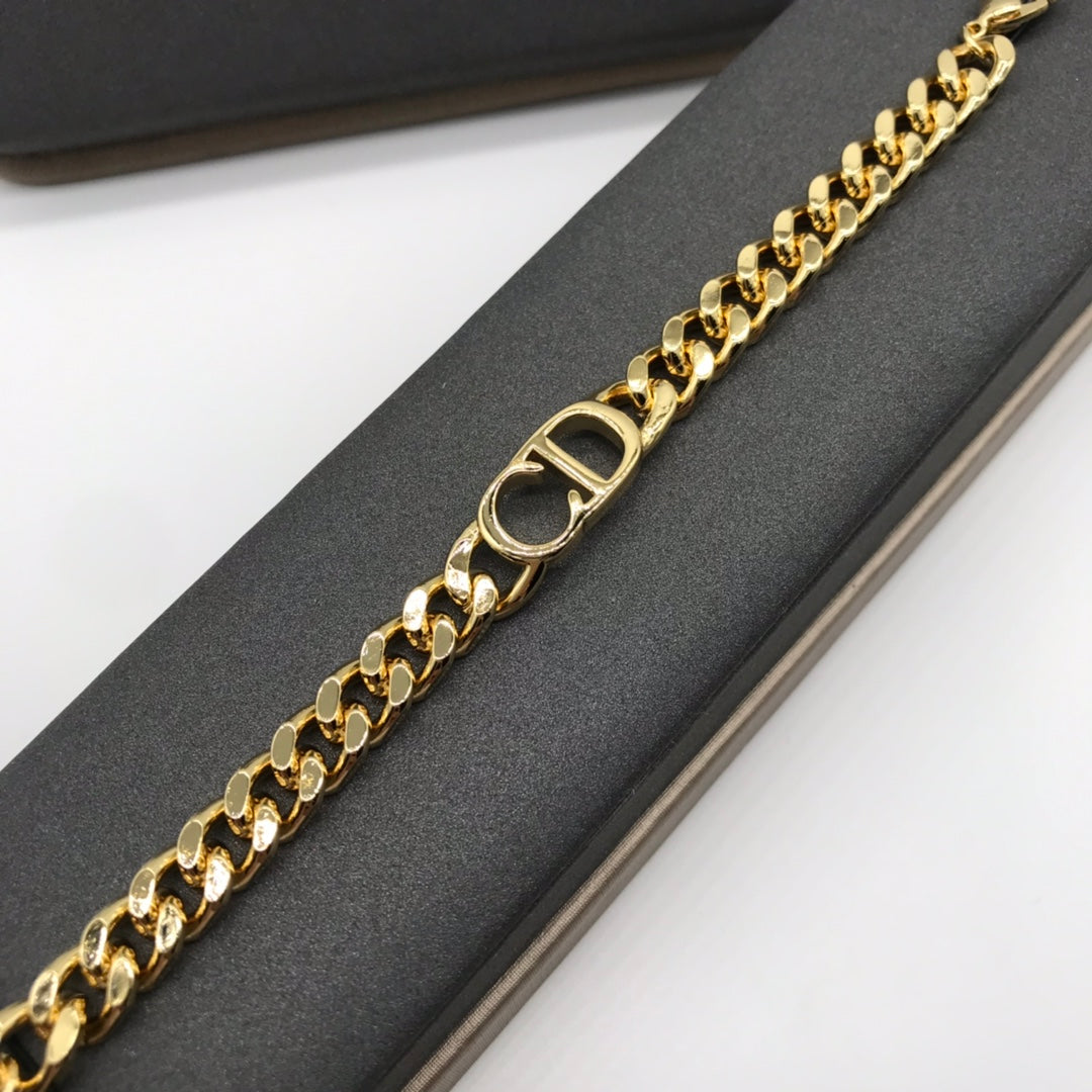 Dove Gold Chain Design Necklace & Bracelet 2 Set