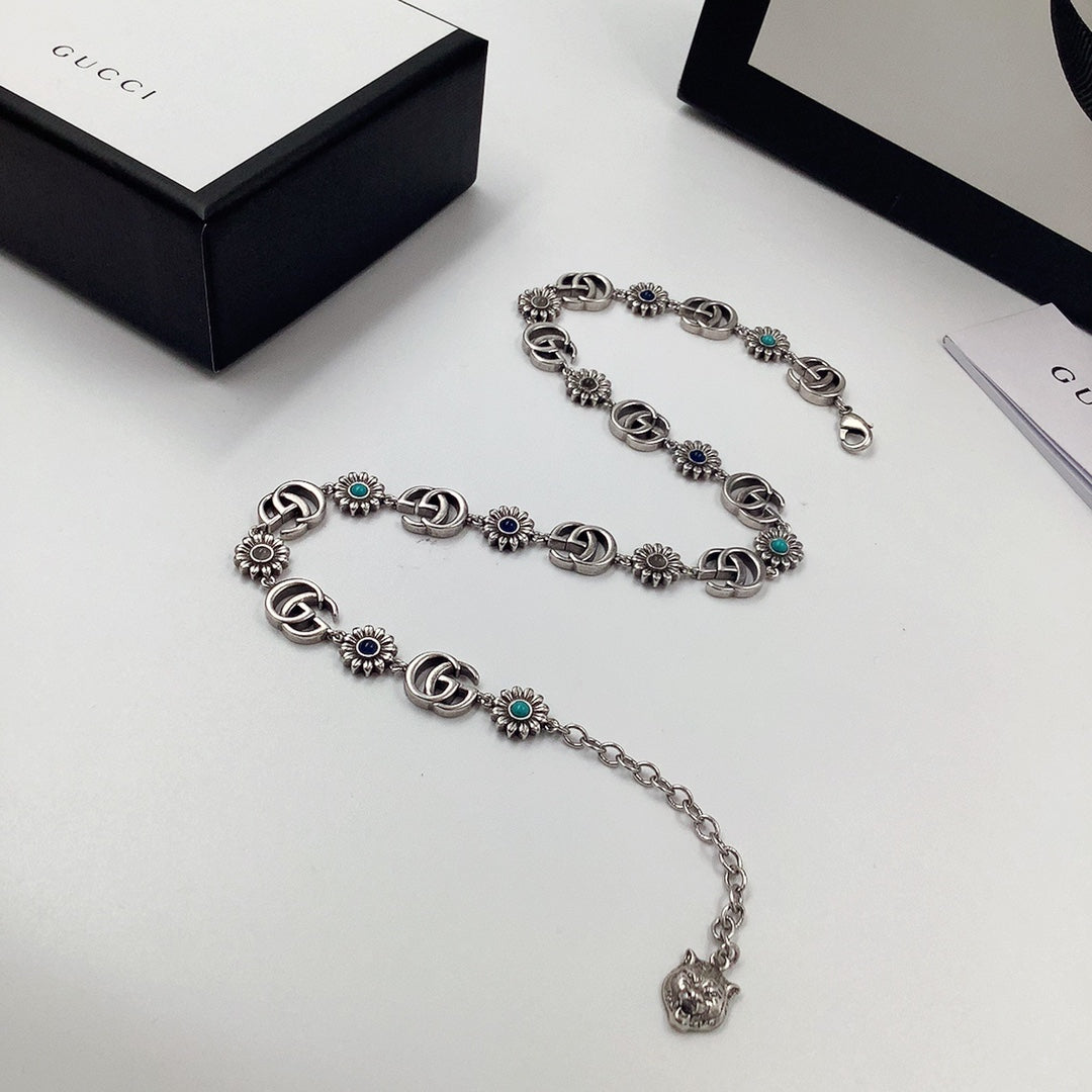 Good Daisy Design Earrings & Bracelet & Necklace 5 Set