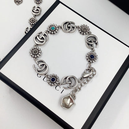 Good Daisy Design Earrings & Bracelet & Necklace 5 Set